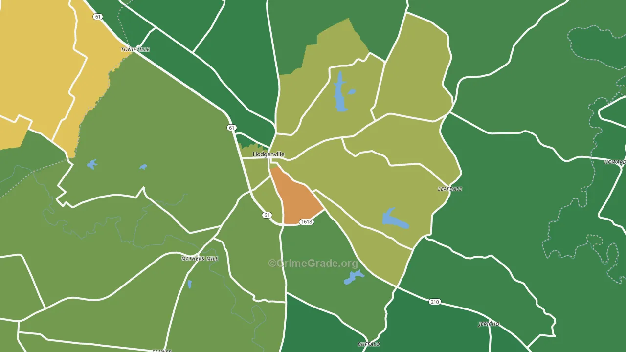 42748, KY Map of Drug-Related Crime Rates
