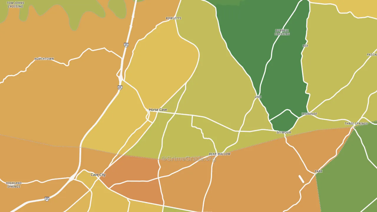 42749, KY Map of Drug-Related Crime Rates