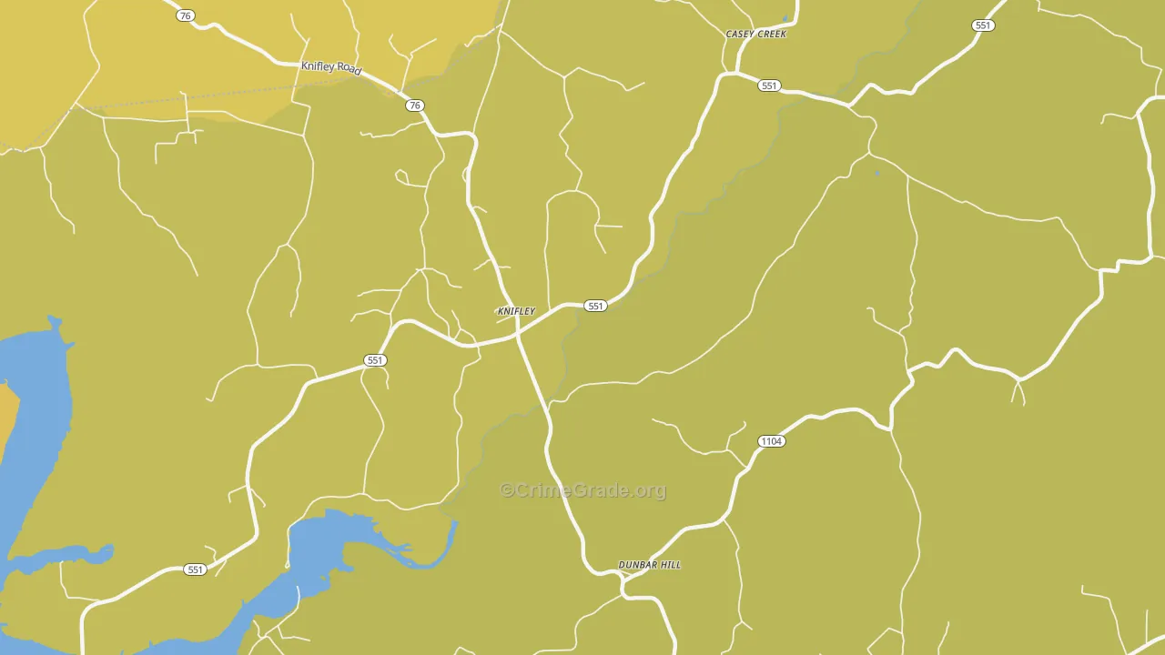 42753, KY Map of Drug-Related Crime Rates