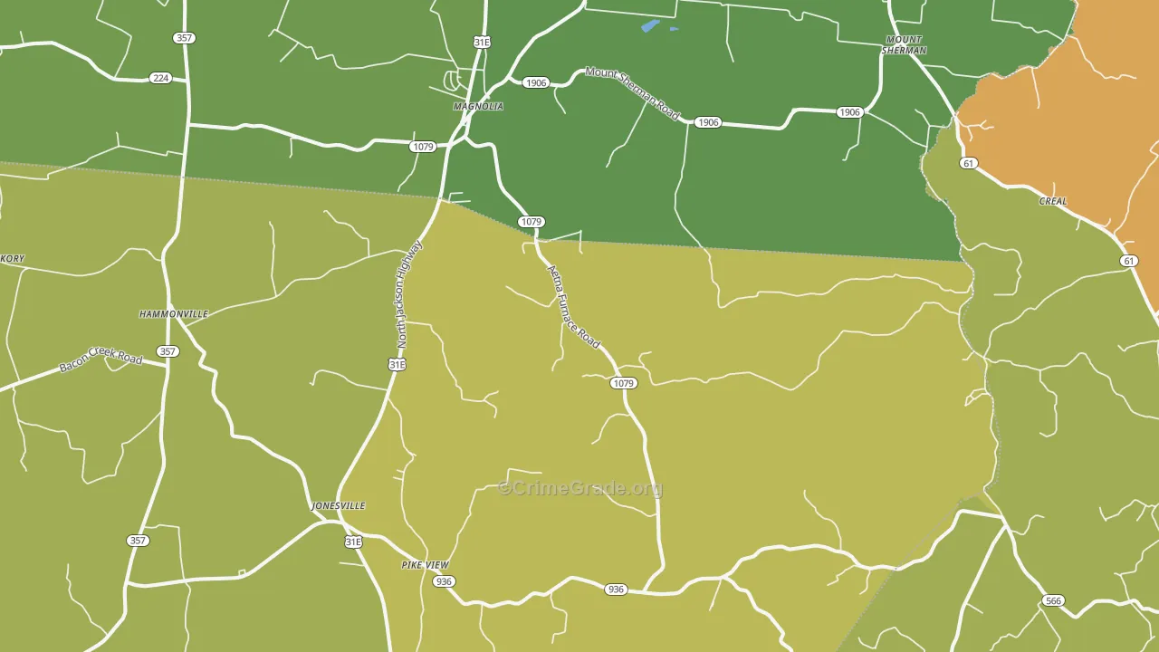 42757, KY Map of Drug-Related Crime Rates