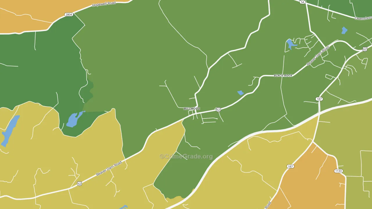 42762, KY Map of Drug-Related Crime Rates