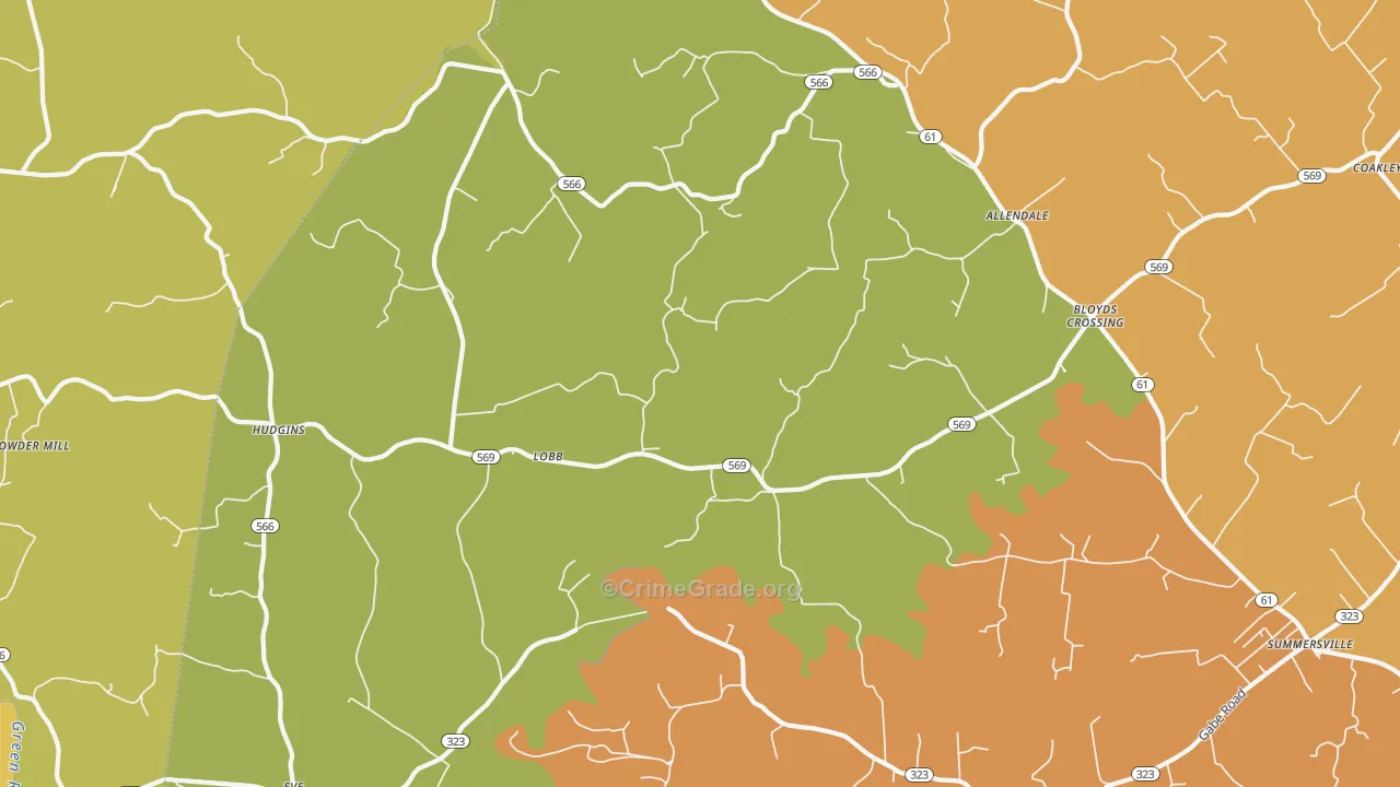 42782, KY Map of Drug-Related Crime Rates