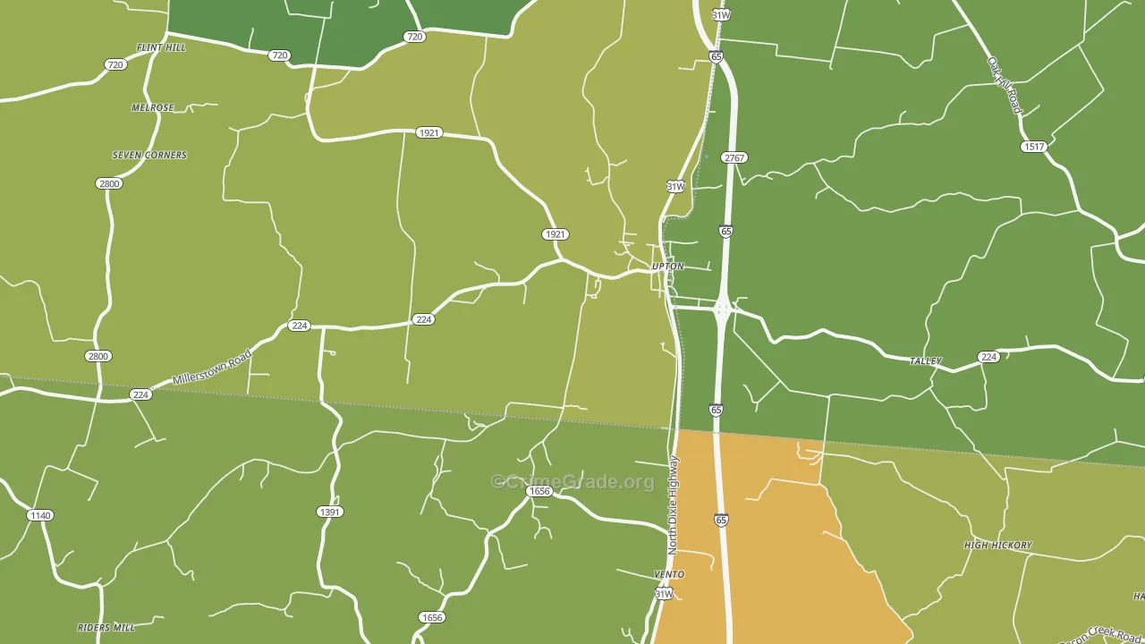 42784, KY Map of Drug-Related Crime Rates