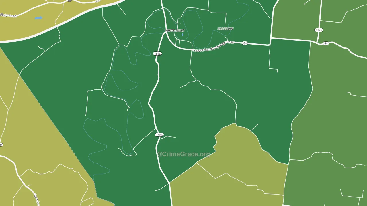 42788, KY Map of Drug-Related Crime Rates