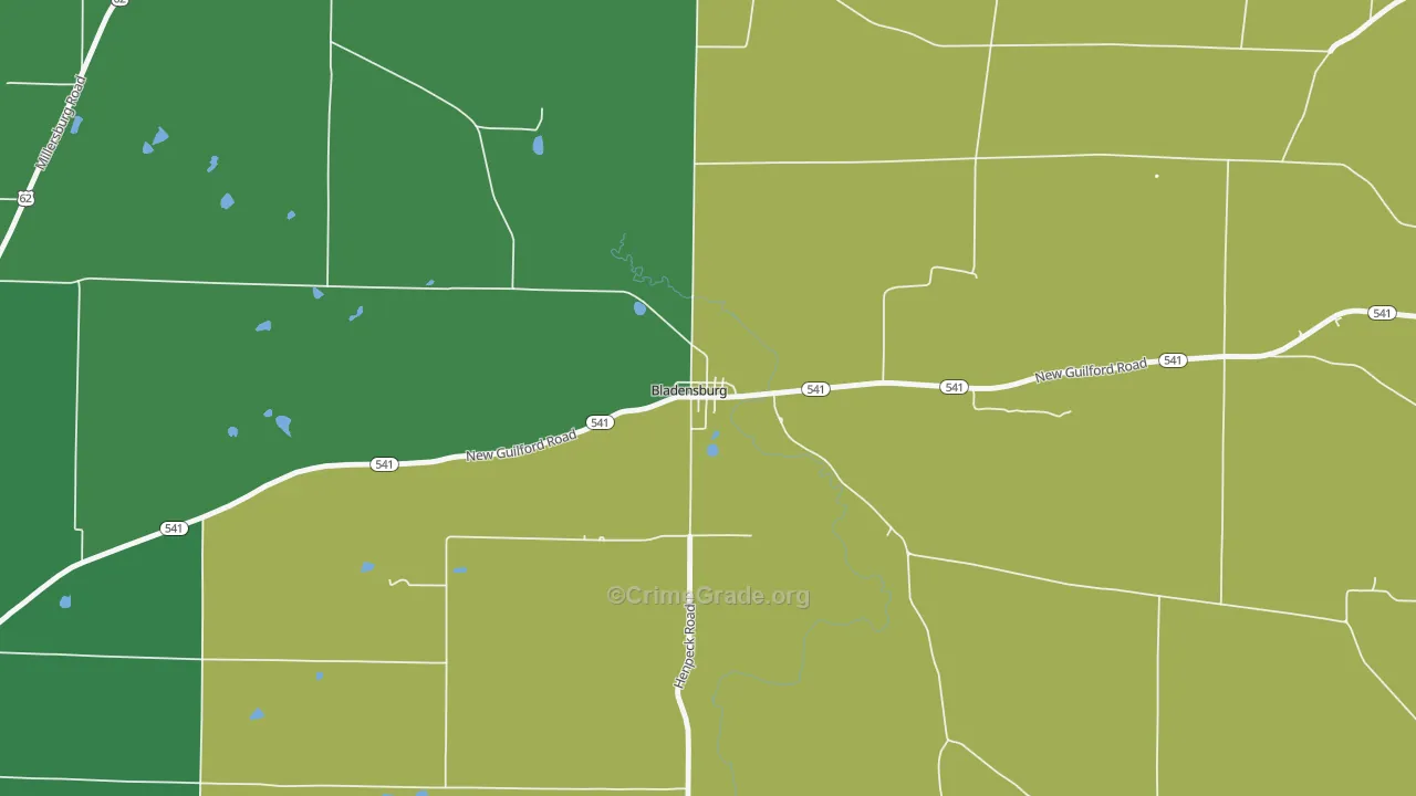 43005, OH Map of Drug-Related Crime Rates