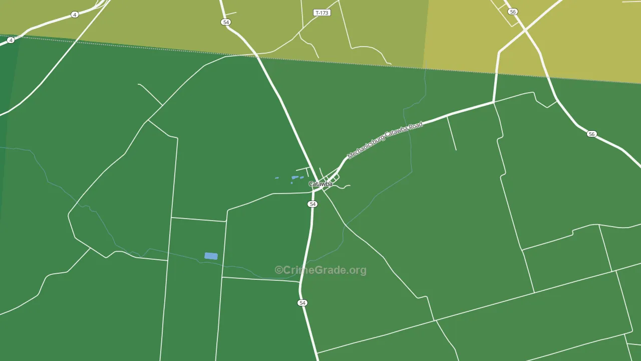 43010, OH Map of Drug-Related Crime Rates