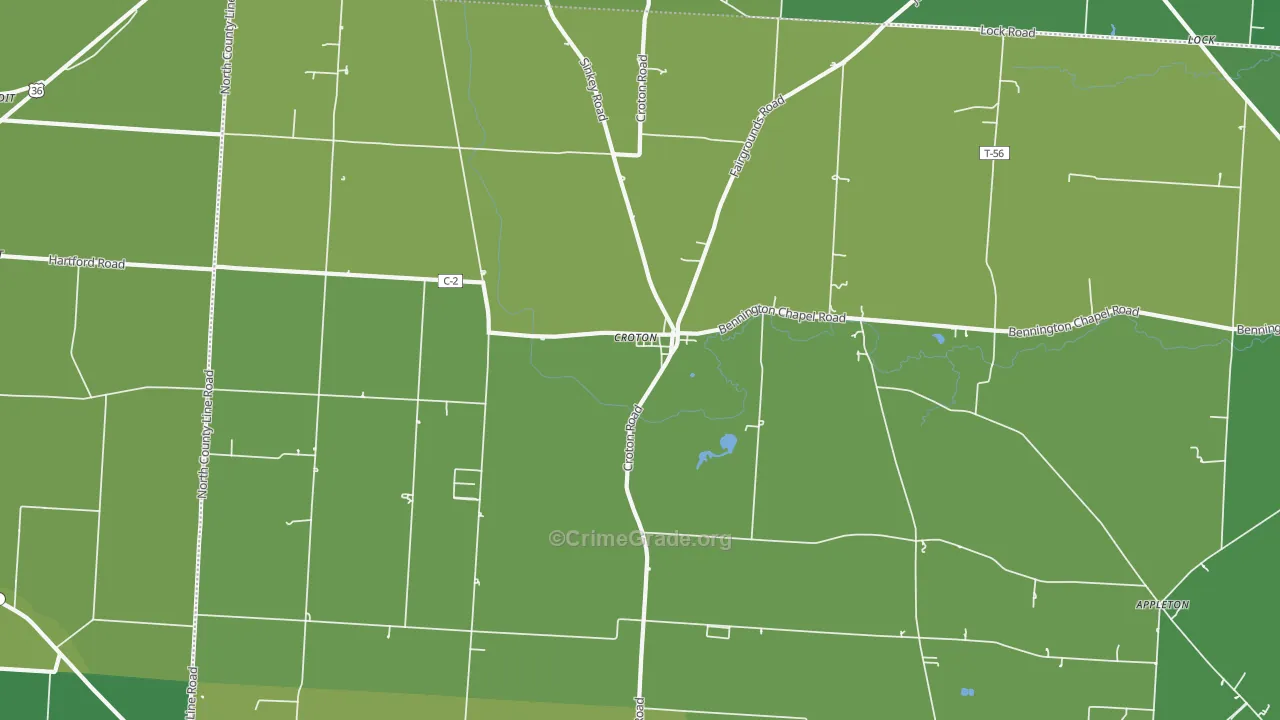 43013, OH Map of Drug-Related Crime Rates