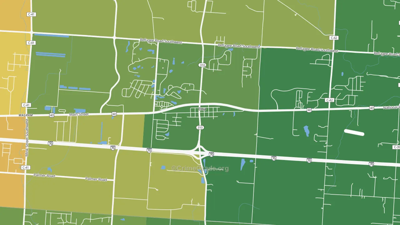 43018, OH Map of Drug-Related Crime Rates
