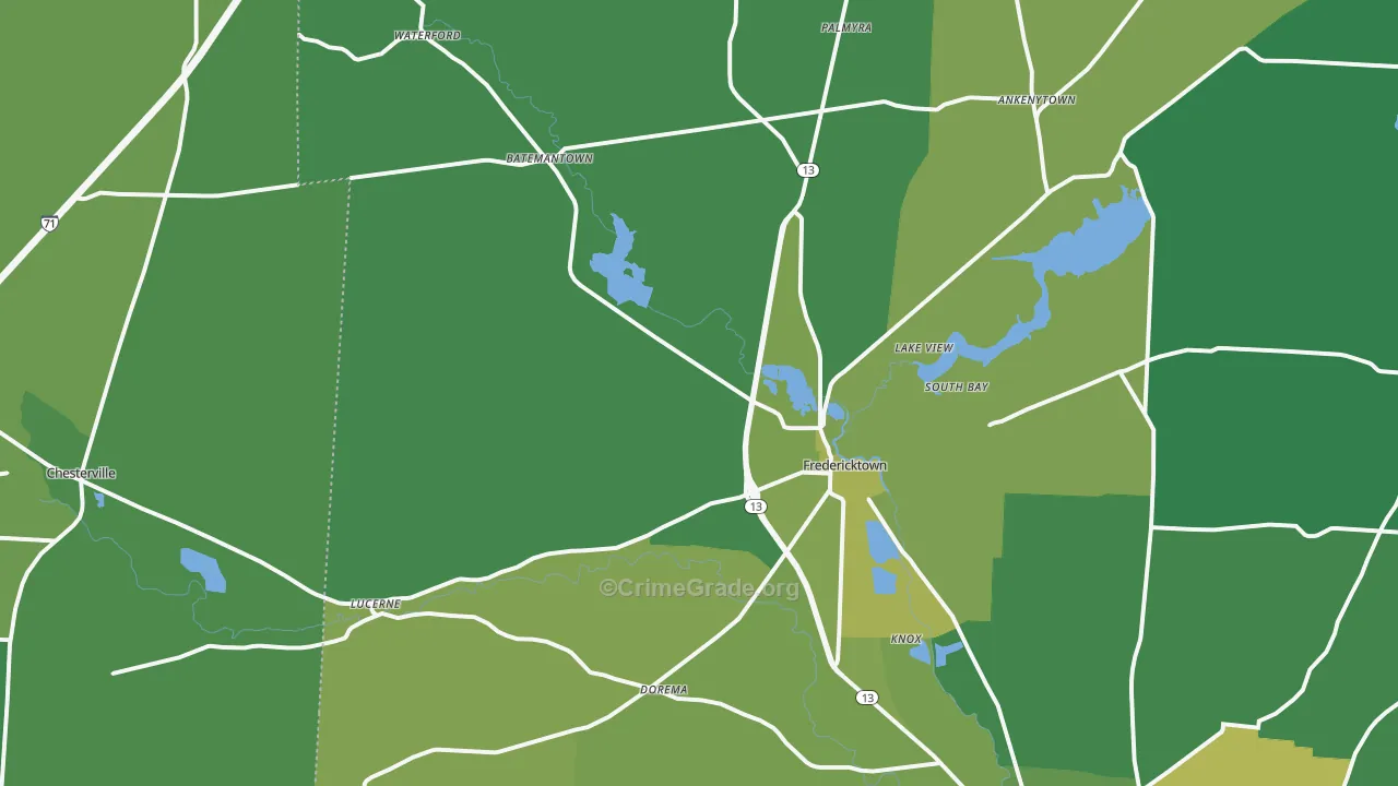 43019, OH Map of Drug-Related Crime Rates