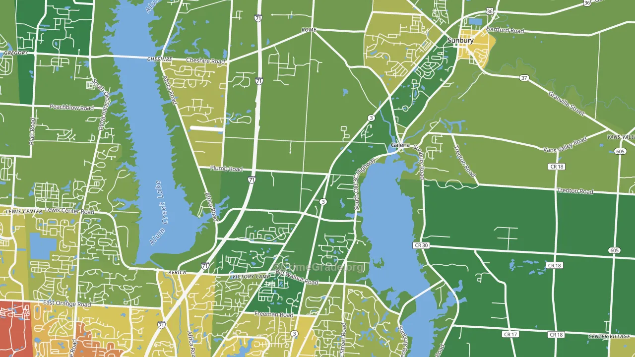 43021, OH Map of Drug-Related Crime Rates