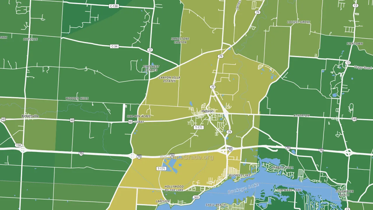 43025, OH Map of Drug-Related Crime Rates