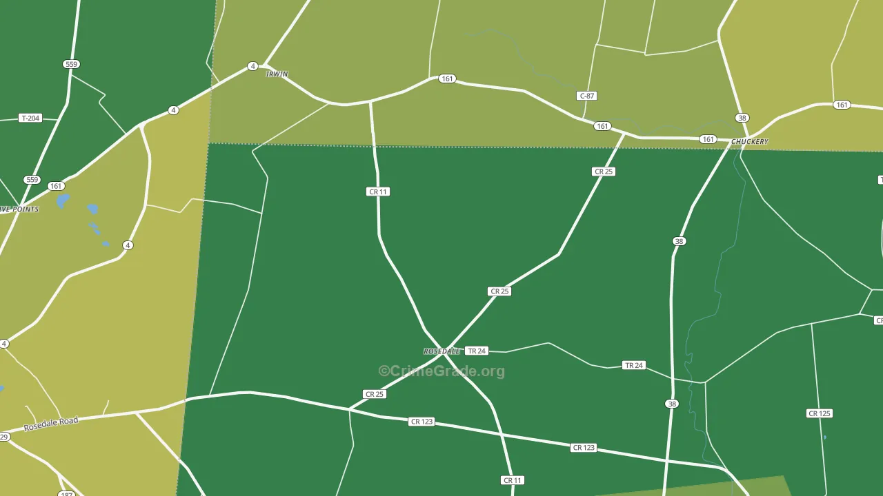 43029, OH Map of Drug-Related Crime Rates