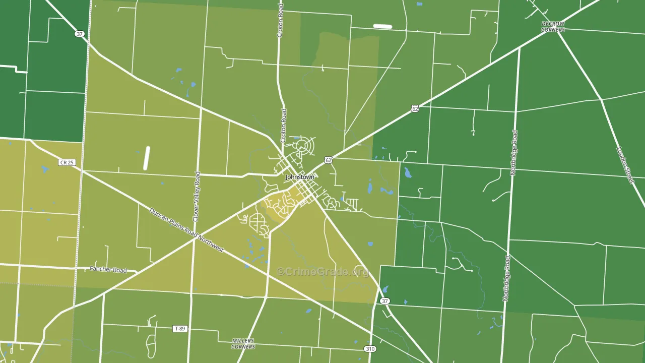 43031, OH Map of Drug-Related Crime Rates