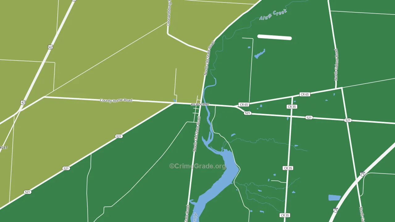 43032, OH Map of Drug-Related Crime Rates