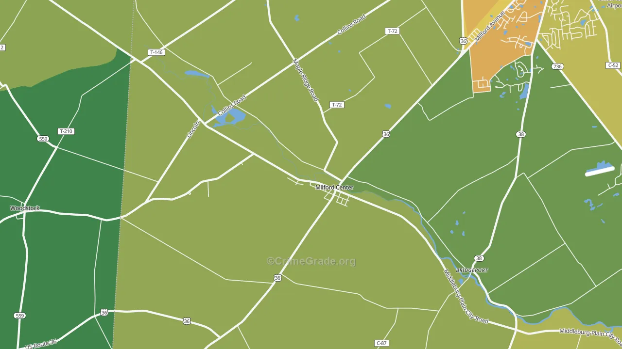 43045, OH Map of Drug-Related Crime Rates