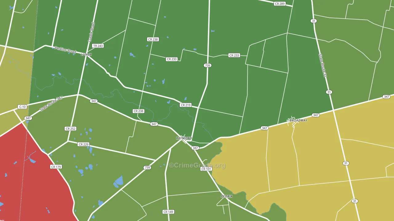 43067, OH Map of Drug-Related Crime Rates