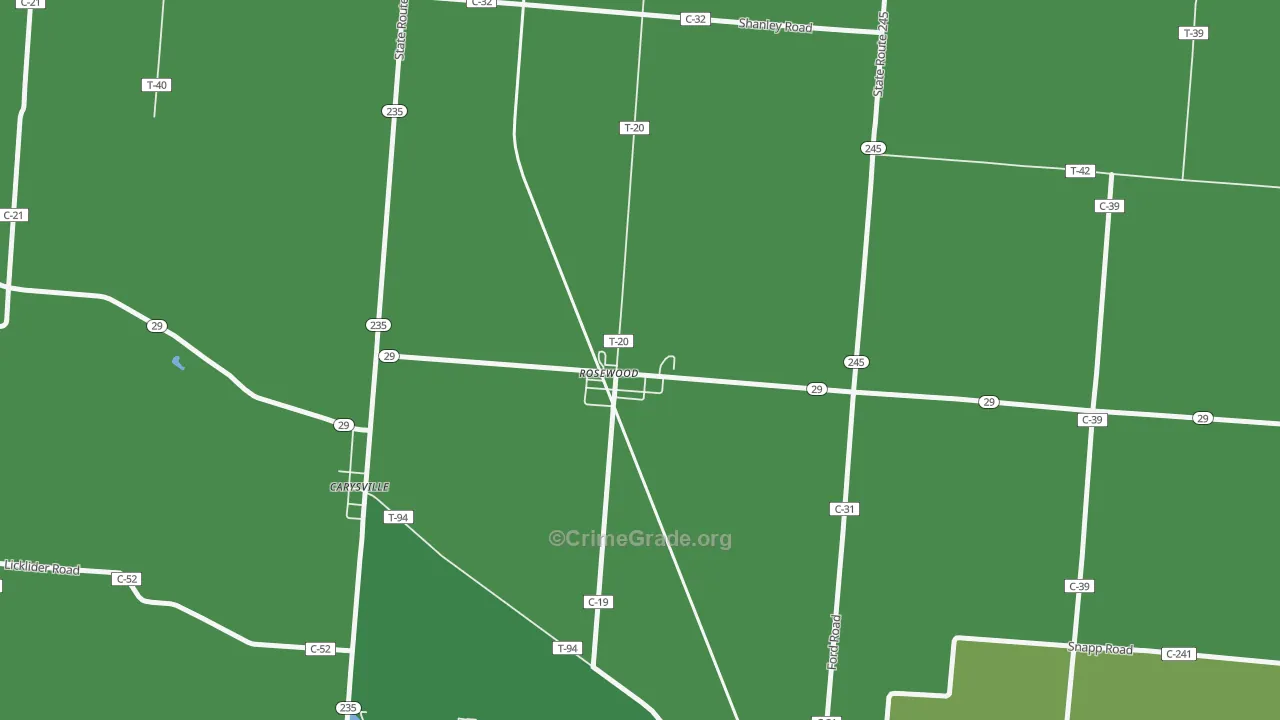 43070, OH Map of Drug-Related Crime Rates