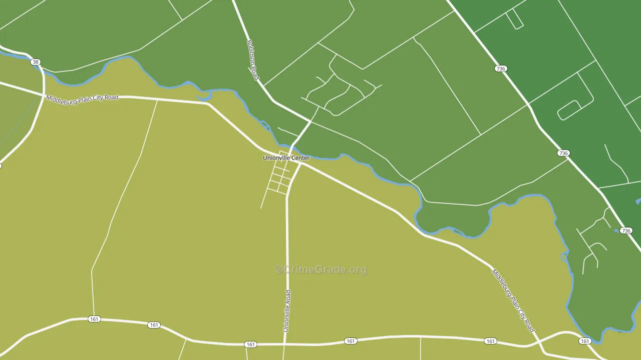 43077, OH Map of Drug-Related Crime Rates