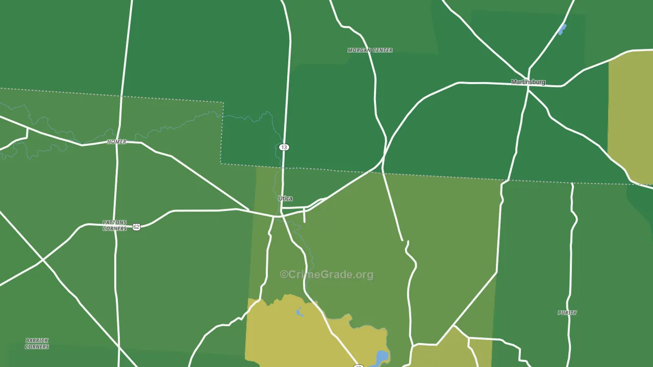 43080, OH Map of Drug-Related Crime Rates