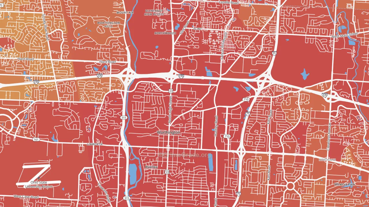 43085, OH Map of Drug-Related Crime Rates