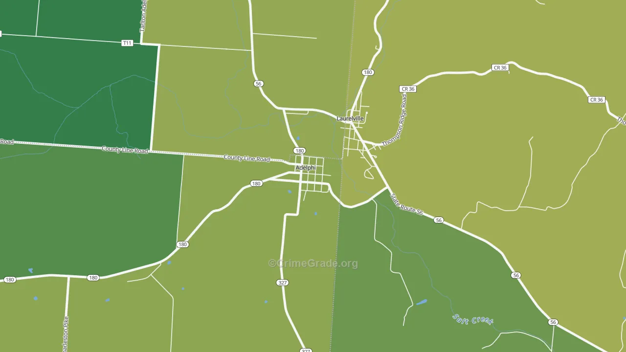 43101, OH Map of Drug-Related Crime Rates