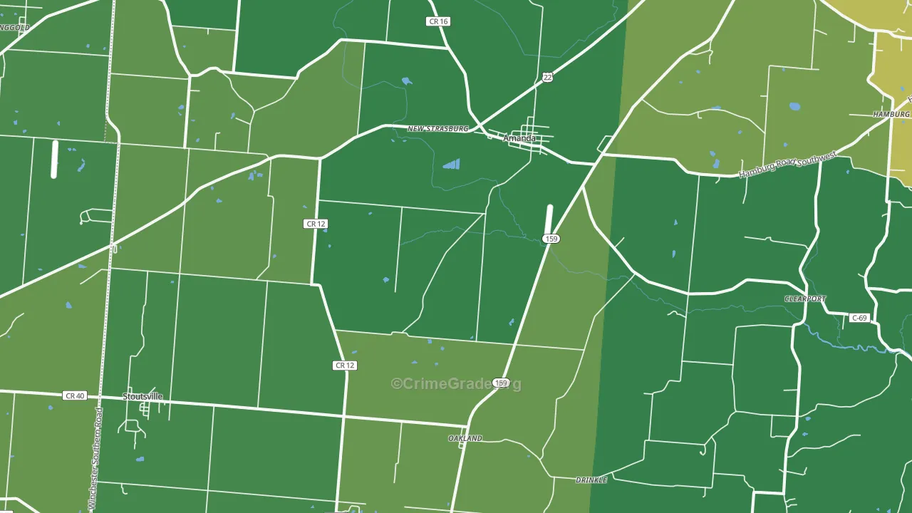 43102, OH Map of Drug-Related Crime Rates