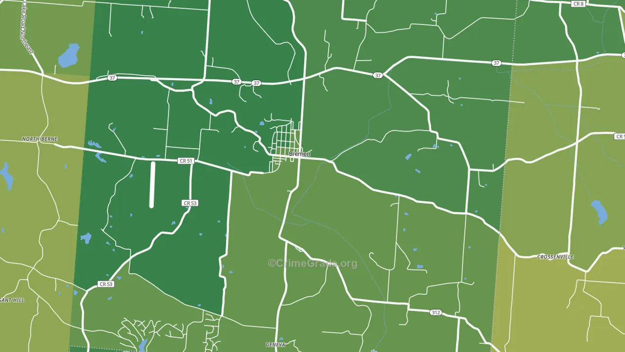 43107, OH Map of Drug-Related Crime Rates