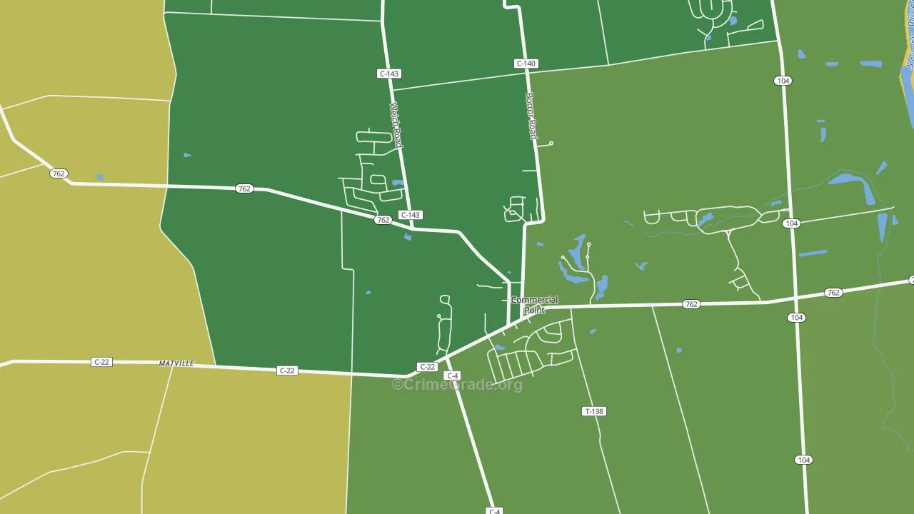 43116, OH Map of Drug-Related Crime Rates