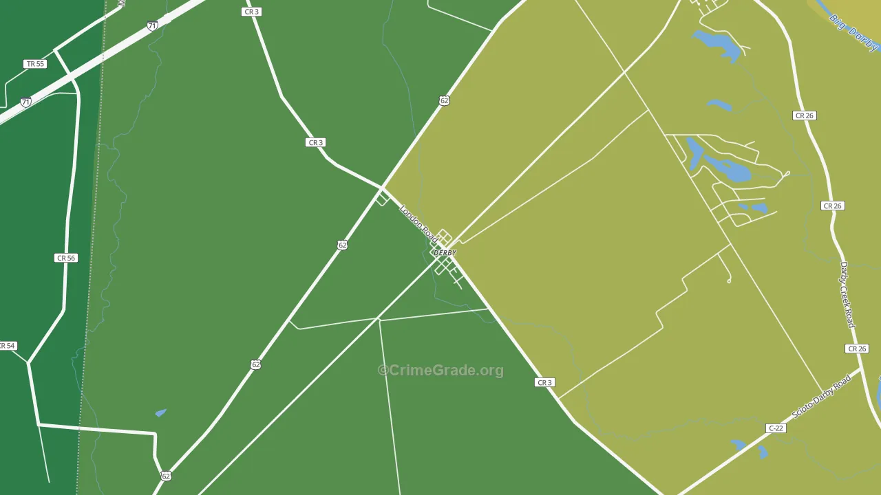43117, OH Map of Drug-Related Crime Rates