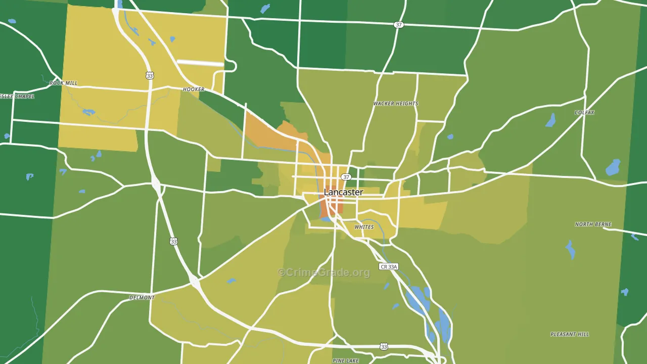 43130, OH Map of Drug-Related Crime Rates