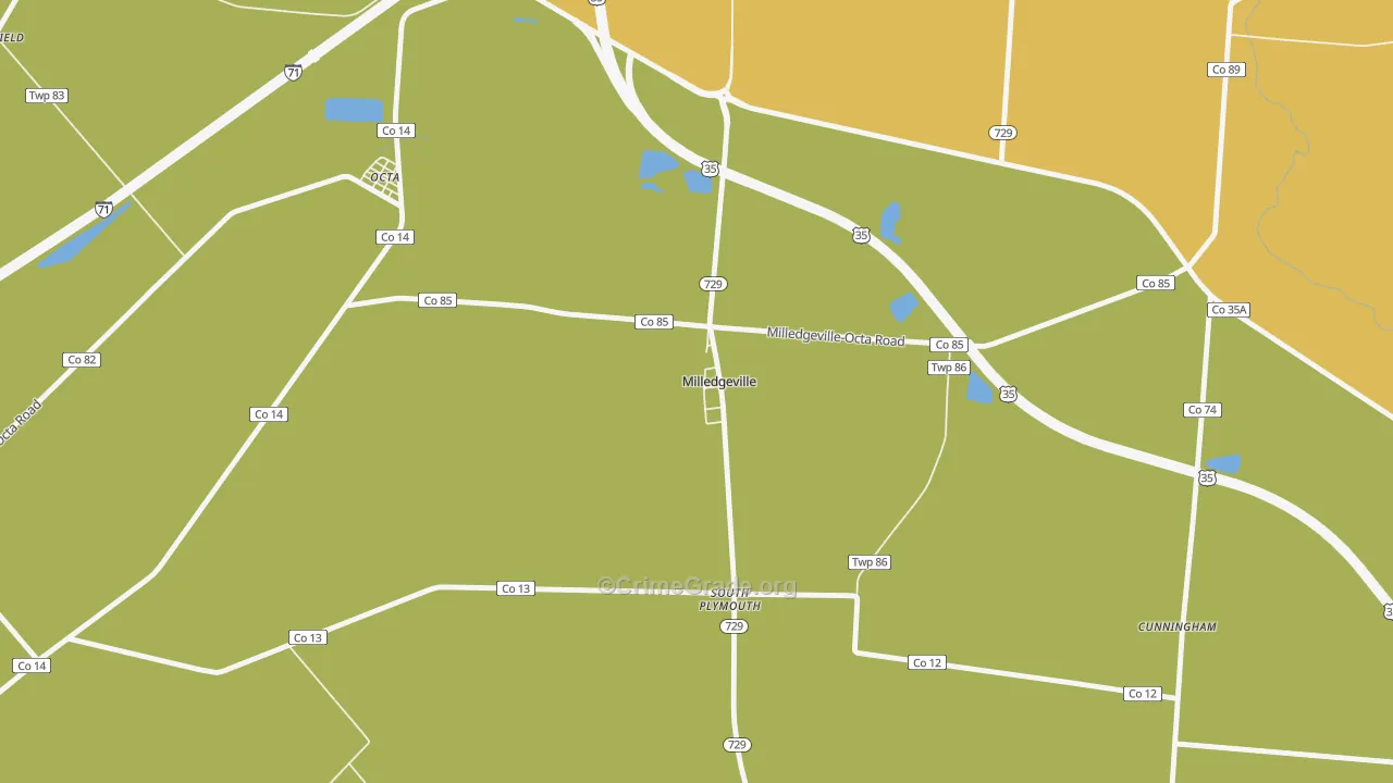 43142, OH Map of Drug-Related Crime Rates