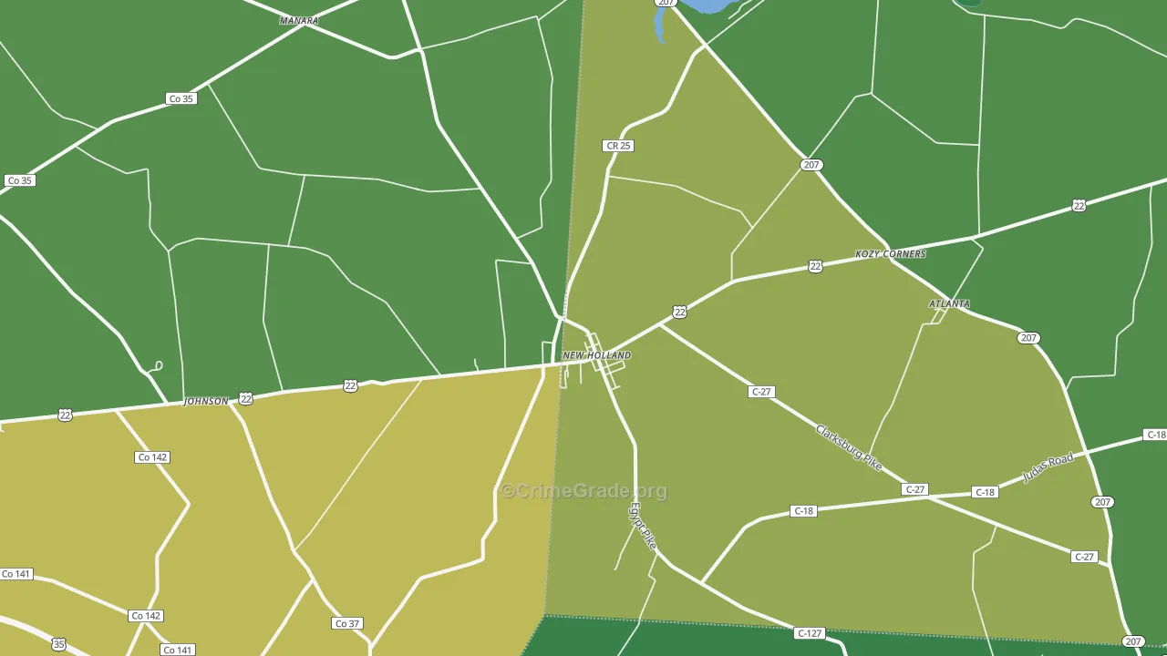 43145, OH Map of Drug-Related Crime Rates