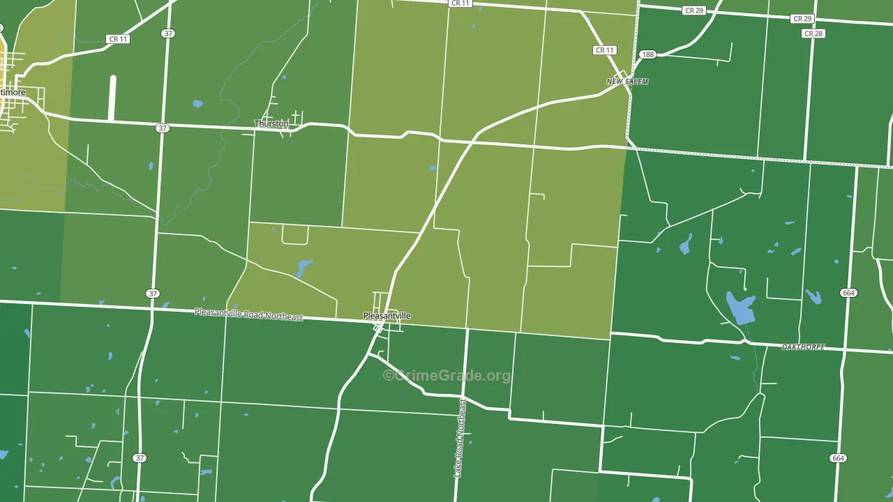 43148, OH Map of Drug-Related Crime Rates