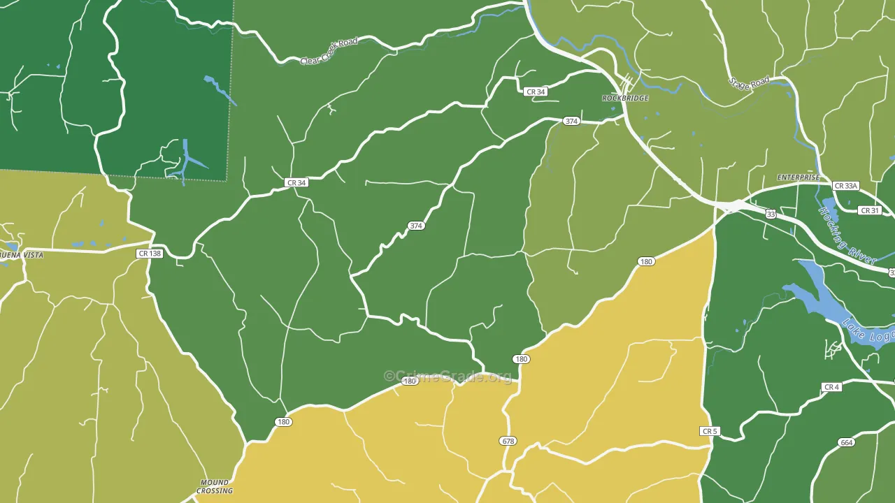 43149, OH Map of Drug-Related Crime Rates