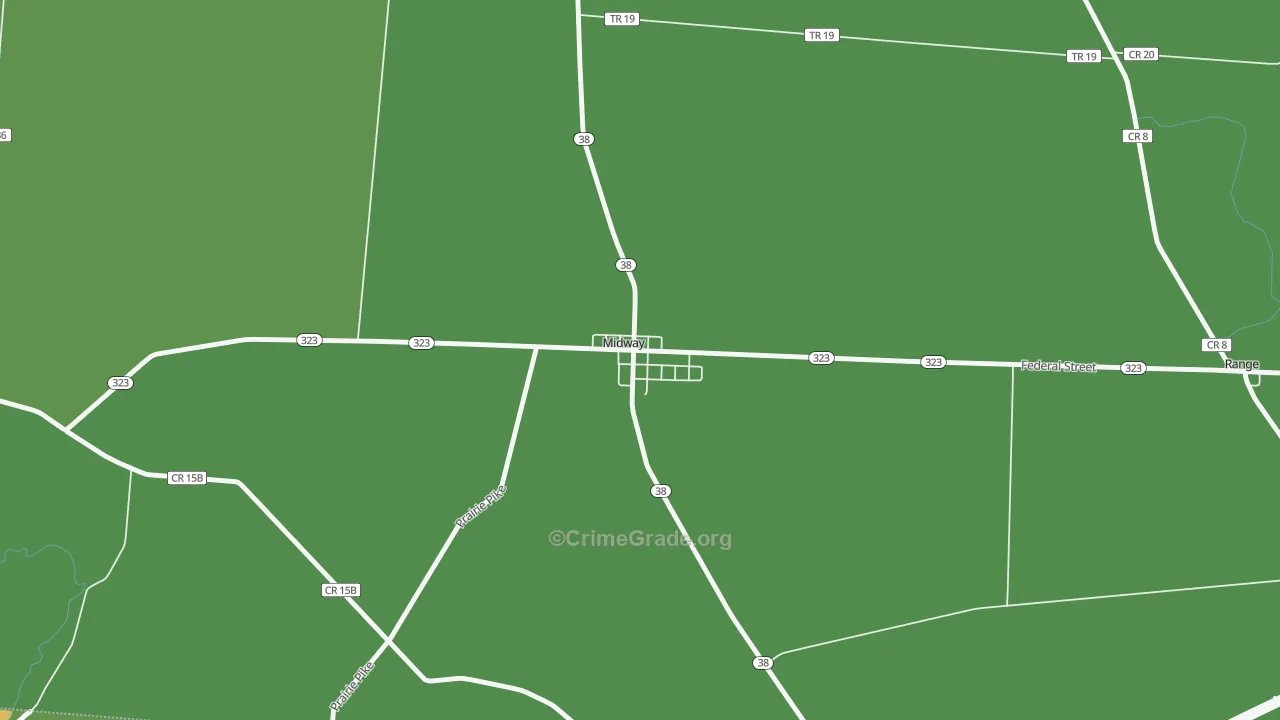 43151, OH Map of Drug-Related Crime Rates