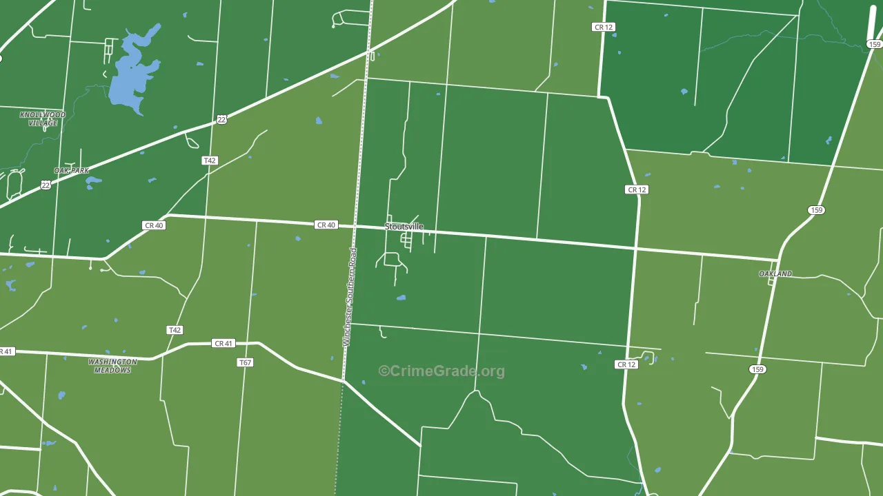 43154, OH Map of Drug-Related Crime Rates
