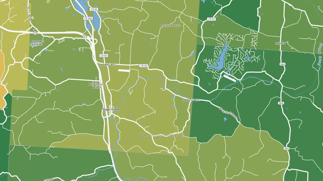 43155, OH Map of Drug-Related Crime Rates