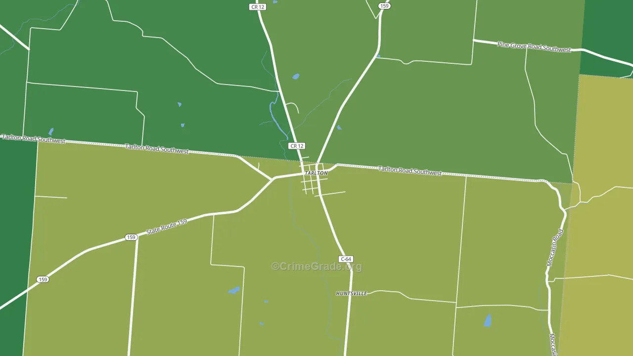 43156, OH Map of Drug-Related Crime Rates