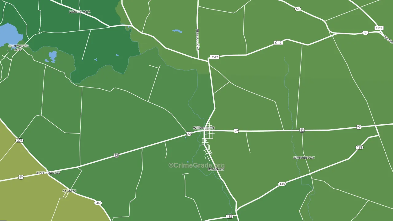 43164, OH Map of Drug-Related Crime Rates