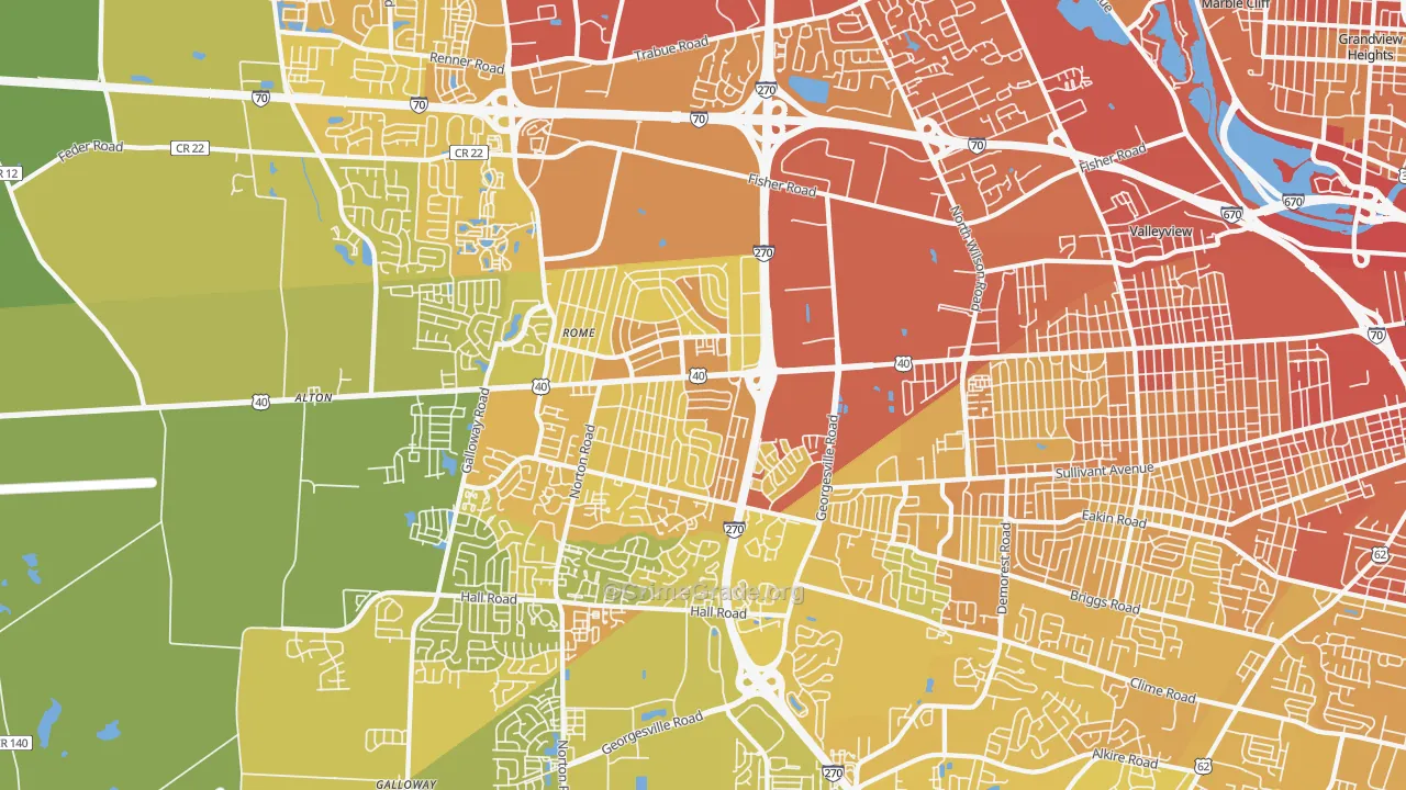 43228, OH Map of Drug-Related Crime Rates