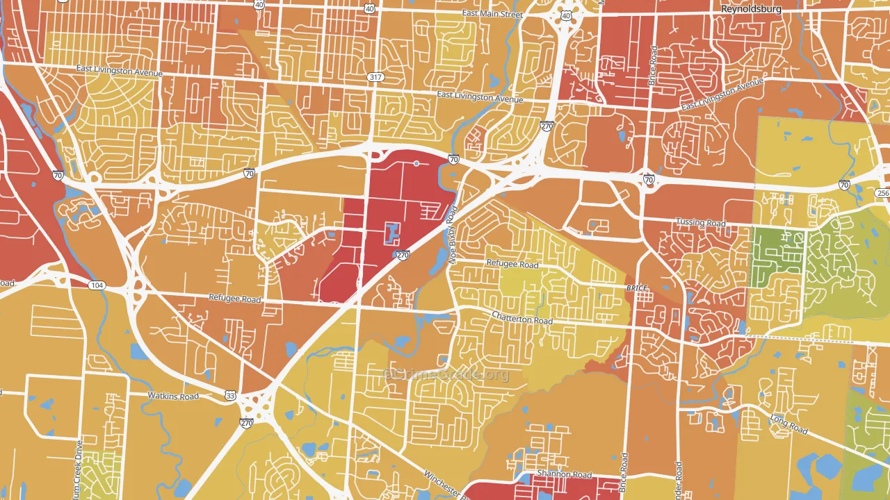 43232, OH Map of Drug-Related Crime Rates