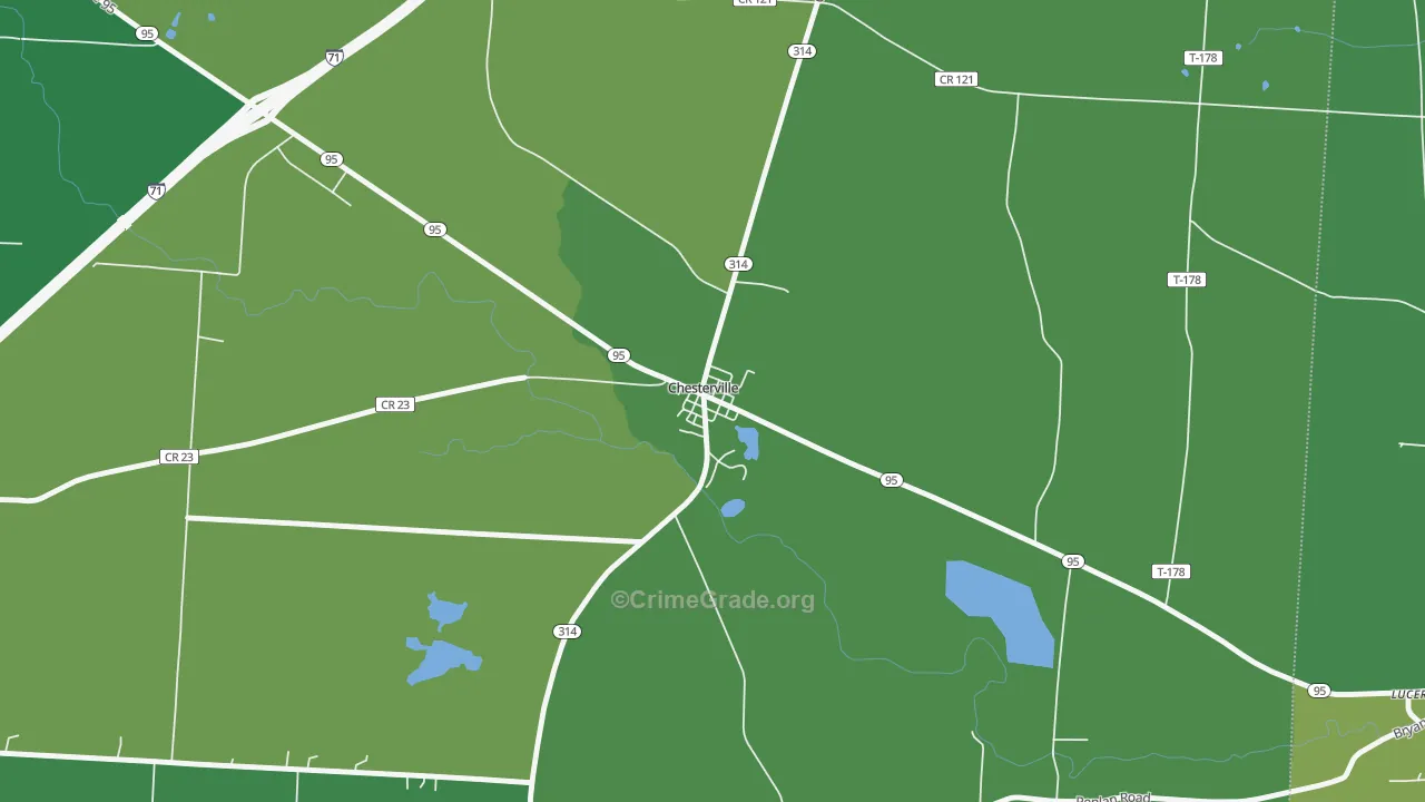 43317, OH Map of Drug-Related Crime Rates
