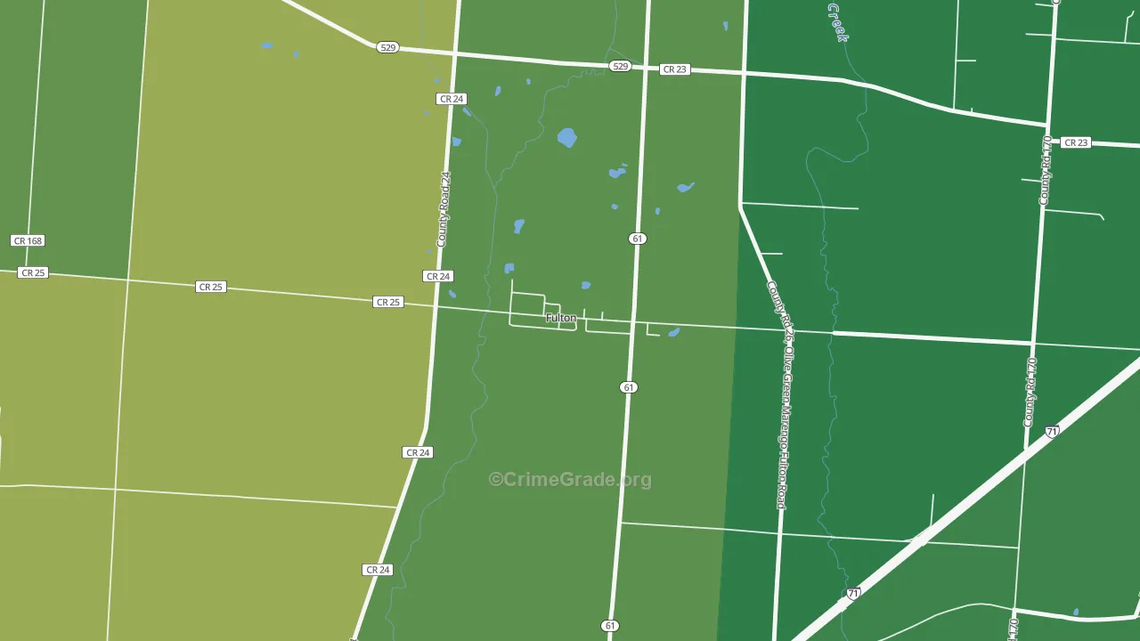 43321, OH Map of Drug-Related Crime Rates