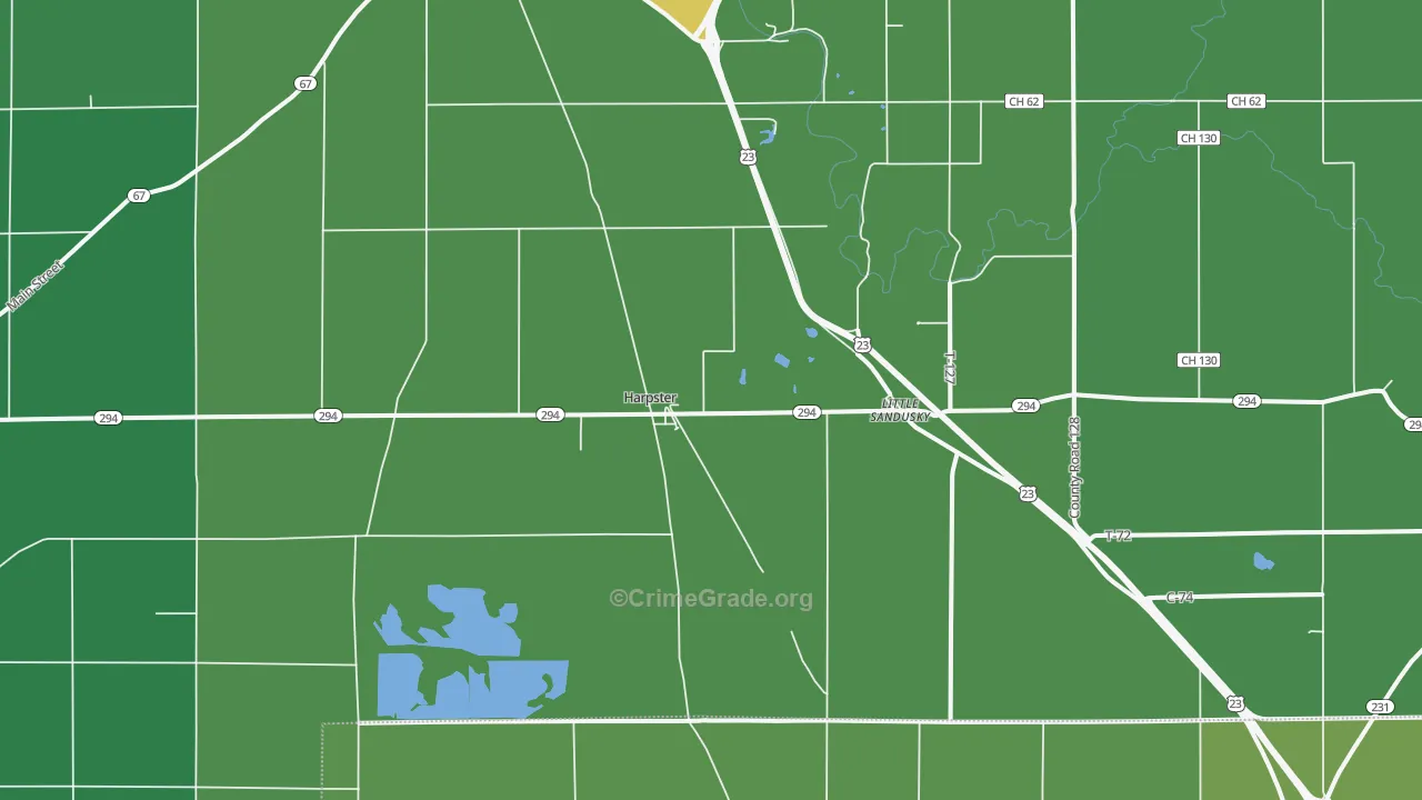 43323, OH Map of Drug-Related Crime Rates