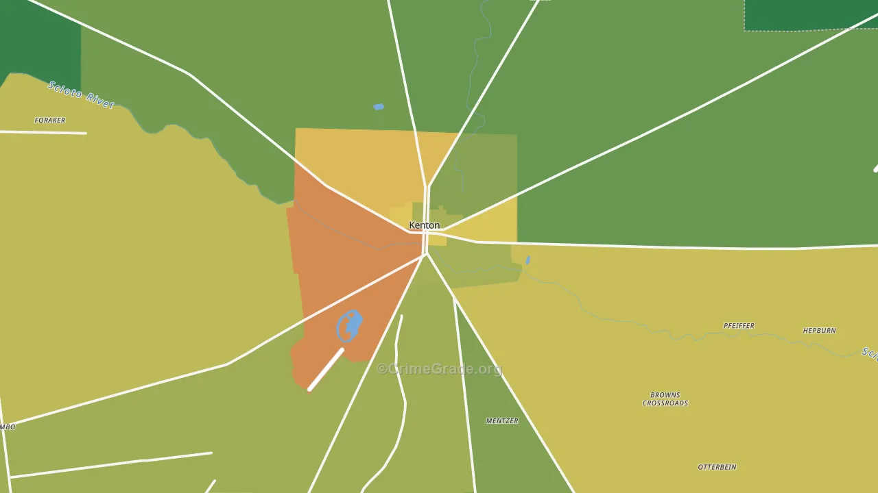 43326, OH Map of Drug-Related Crime Rates