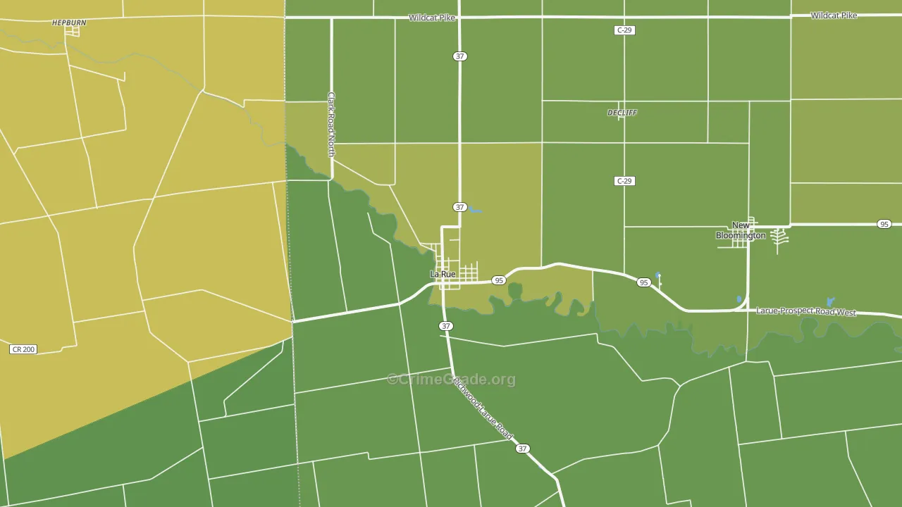 43332, OH Map of Drug-Related Crime Rates