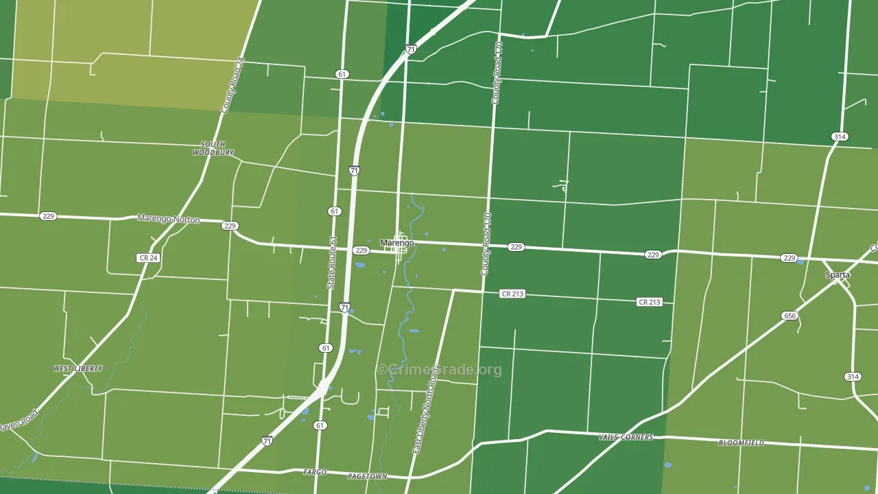 43334, OH Map of Drug-Related Crime Rates
