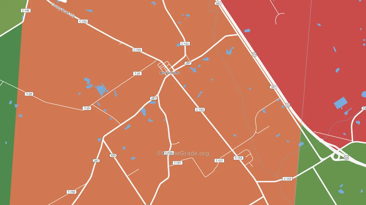 43336, OH Map of Drug-Related Crime Rates