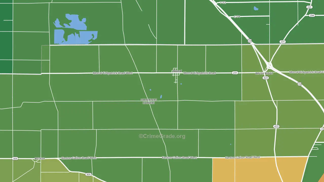 43337, OH Map of Drug-Related Crime Rates