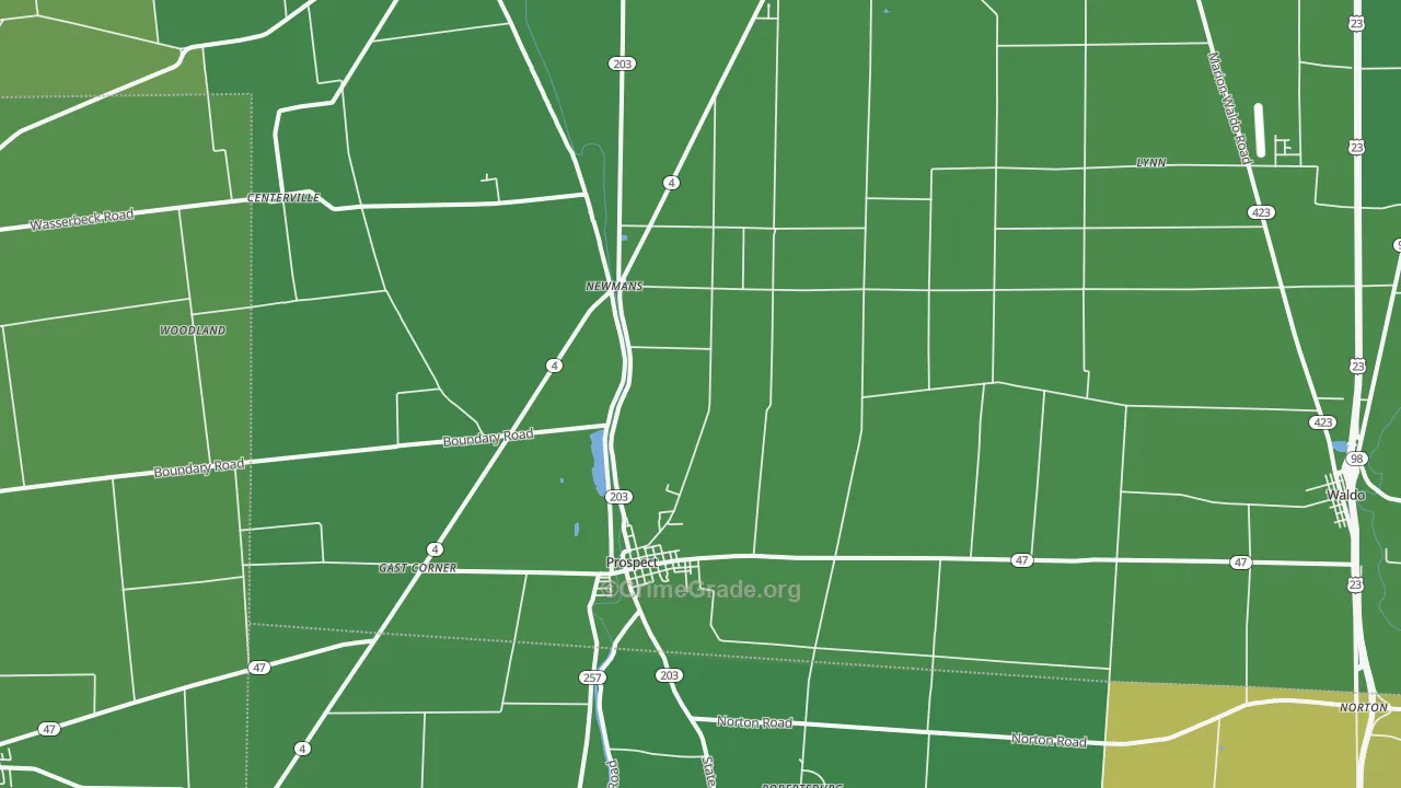 43342, OH Map of Drug-Related Crime Rates